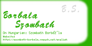 borbala szombath business card